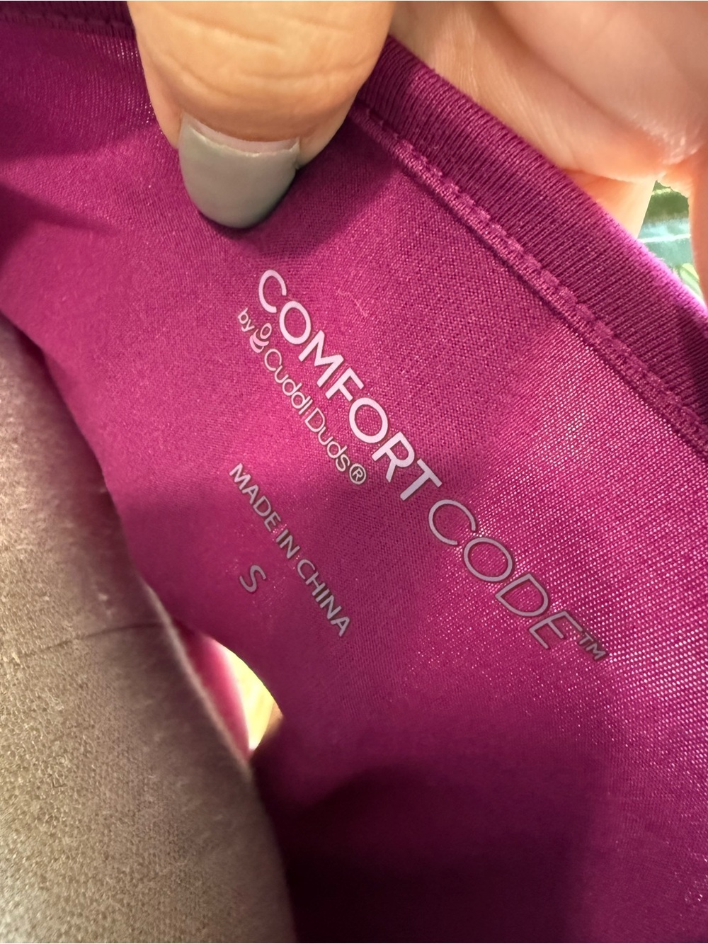 Cuddl Duds Women's Long-Sleeve Scoop Neck Top — Plum - Picture 4 of 6